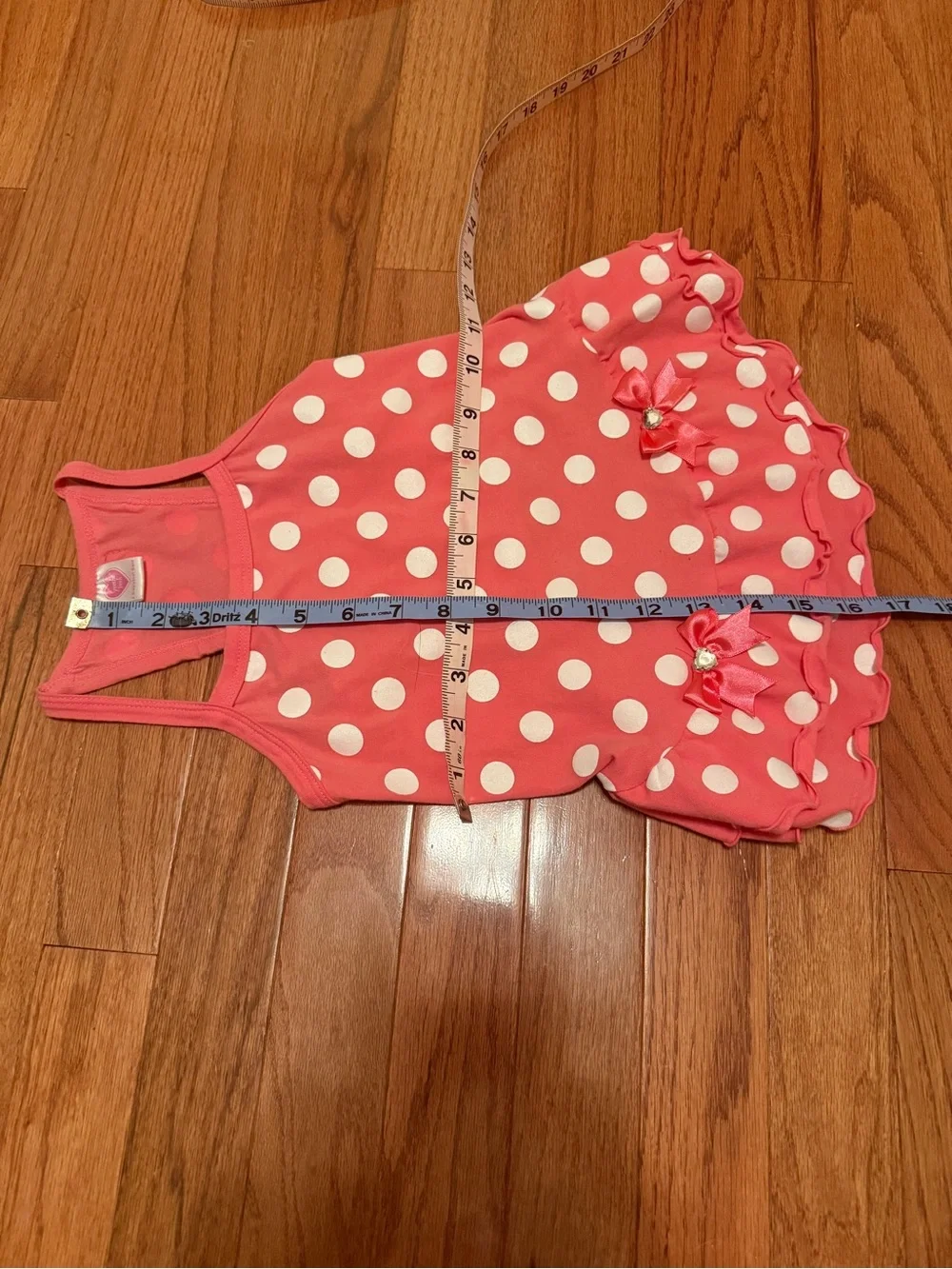 Doggie 🐶 Girls Pink Polka Dot Ruffle Dress